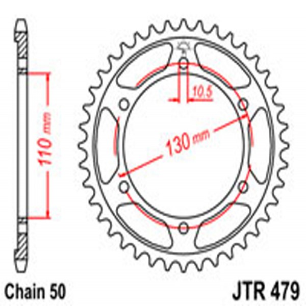 JT JT Rear Sprockets R/W 479-39T KAW (241)
